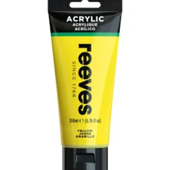 Farba akrylowa - Reeves - Medium Yellow, 200 ml