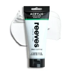 Farba akrylowa - Reeves - Titanium White, 200 ml