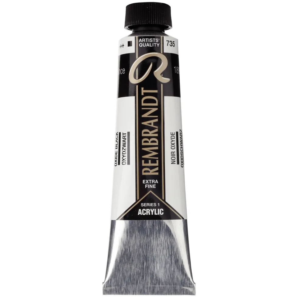 Farba akrylowa - Rembrandt - Oxide Black, 40 ml