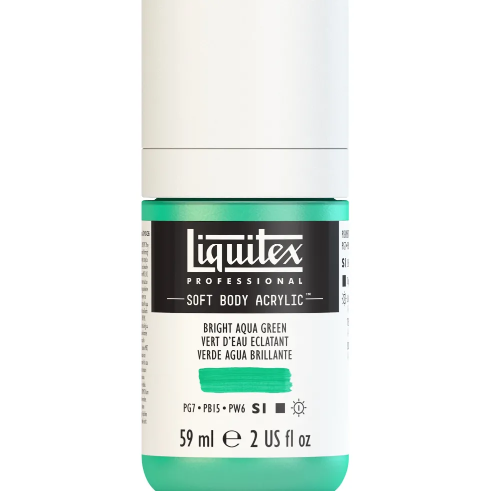 Farba akrylowa Soft Body - Liquitex - Bright Aqua Green, 59 ml
