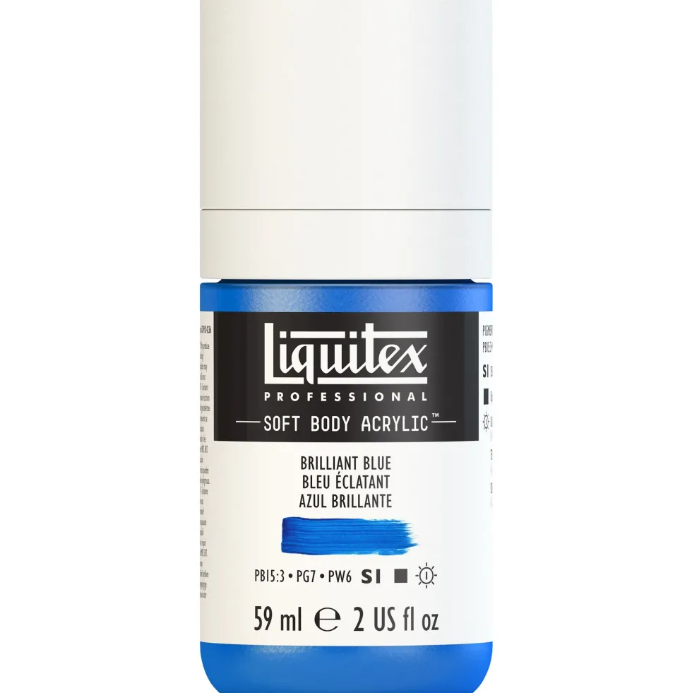 Farba akrylowa Soft Body - Liquitex - Brilliant Blue, 59 ml