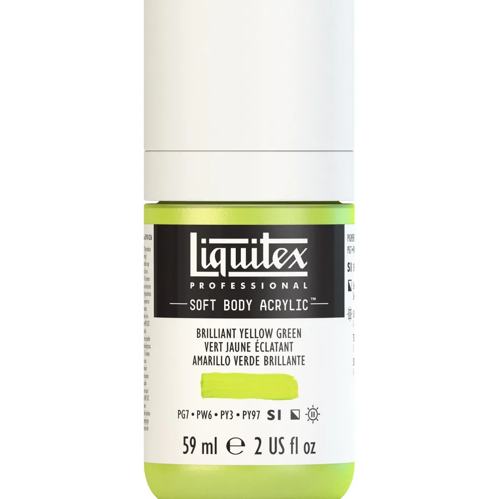 Farba akrylowa Soft Body - Liquitex - Brilliant Yellow Green, 59 ml