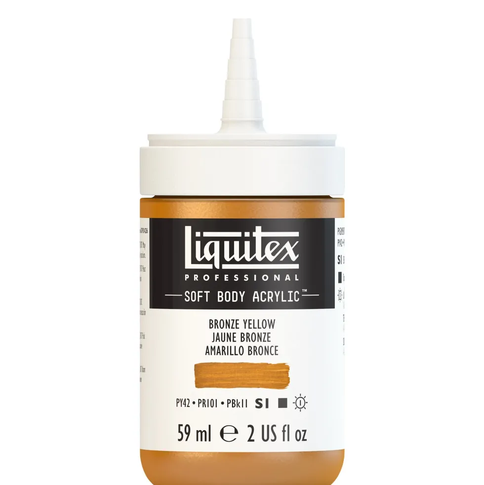 Farba akrylowa Soft Body - Liquitex - Bronze Yellow, 59 ml