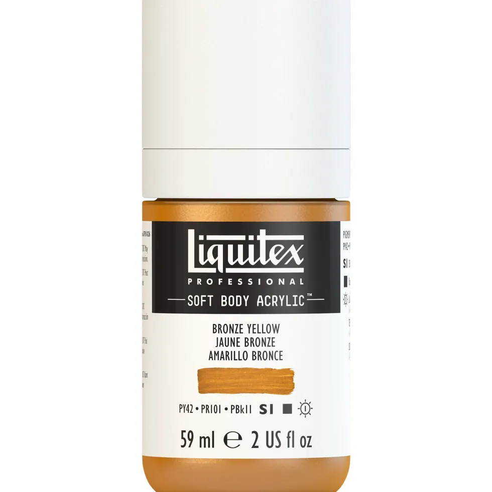 Farba akrylowa Soft Body - Liquitex - Bronze Yellow, 59 ml