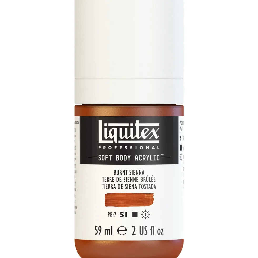 Farba akrylowa Soft Body - Liquitex - Burnt Sienna, 59 ml