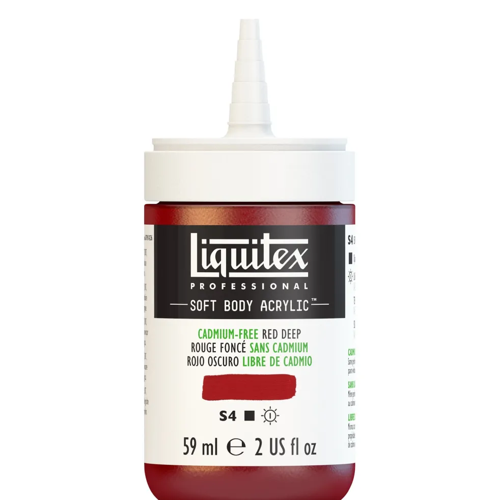 Farba akrylowa Soft Body - Liquitex - Cadmium Free Red Deep, 59 ml