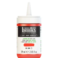 Farba akrylowa Soft Body - Liquitex - Cadmium Free Red Light, 59 ml