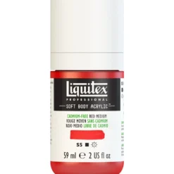 Farba akrylowa Soft Body - Liquitex - Cadmium Free Red Medium, 59 ml
