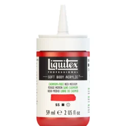 Farba akrylowa Soft Body - Liquitex - Cadmium Free Red Medium, 59 ml
