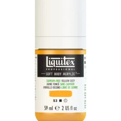 Farba akrylowa Soft Body - Liquitex - Cadmium Free Yellow Deep, 59 ml