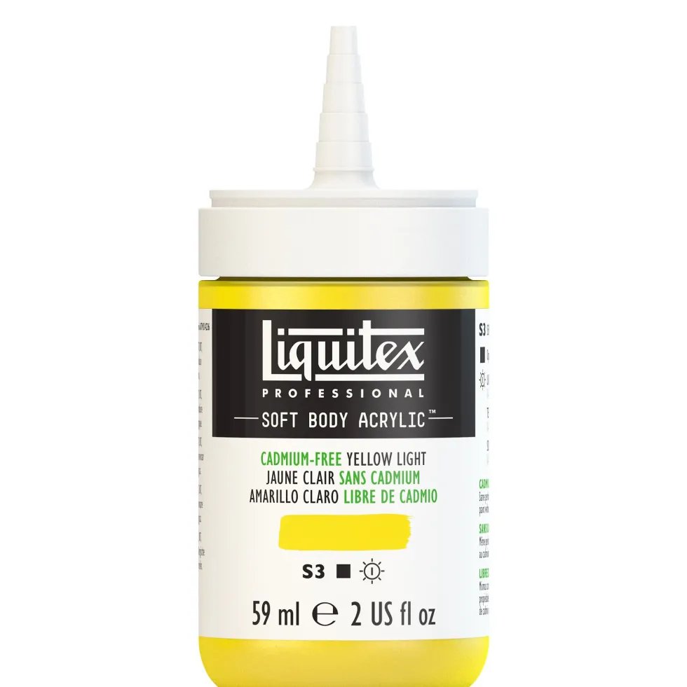 Farba akrylowa Soft Body - Liquitex - Cadmium Free Yellow Light, 59 ml