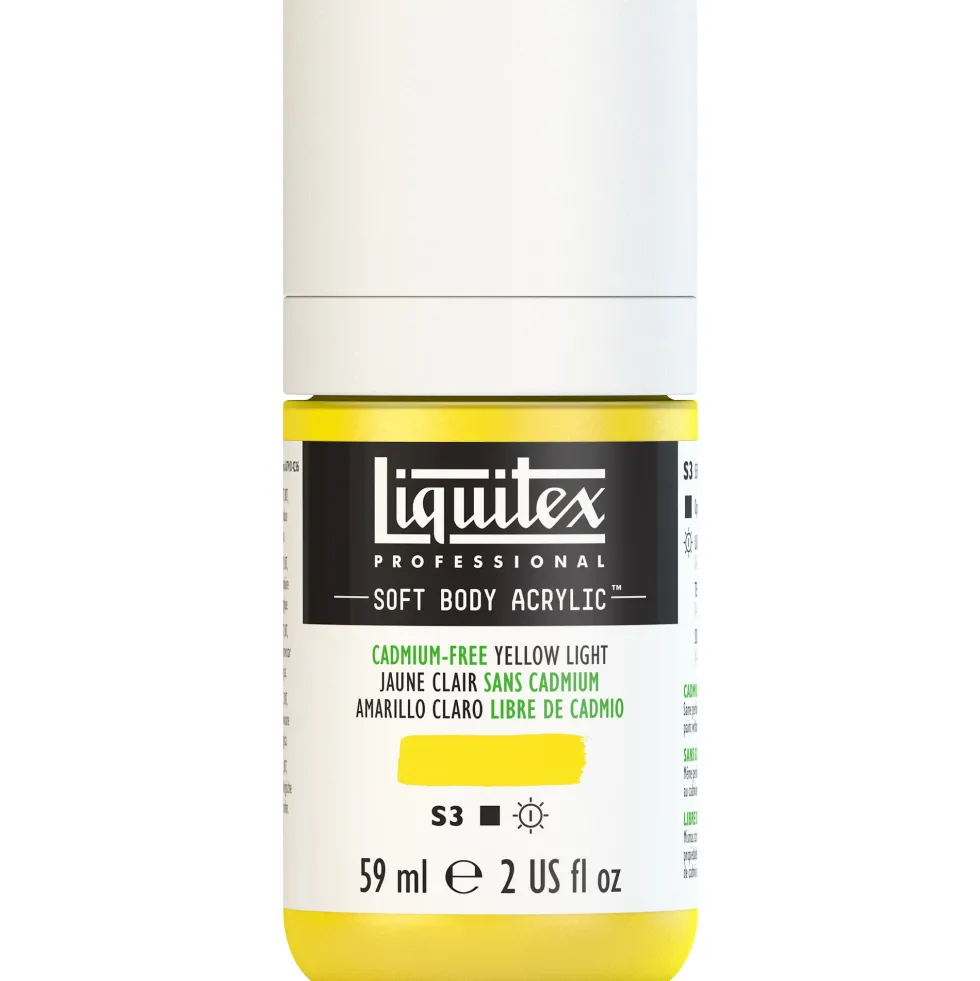 Farba akrylowa Soft Body - Liquitex - Cadmium Free Yellow Light, 59 ml
