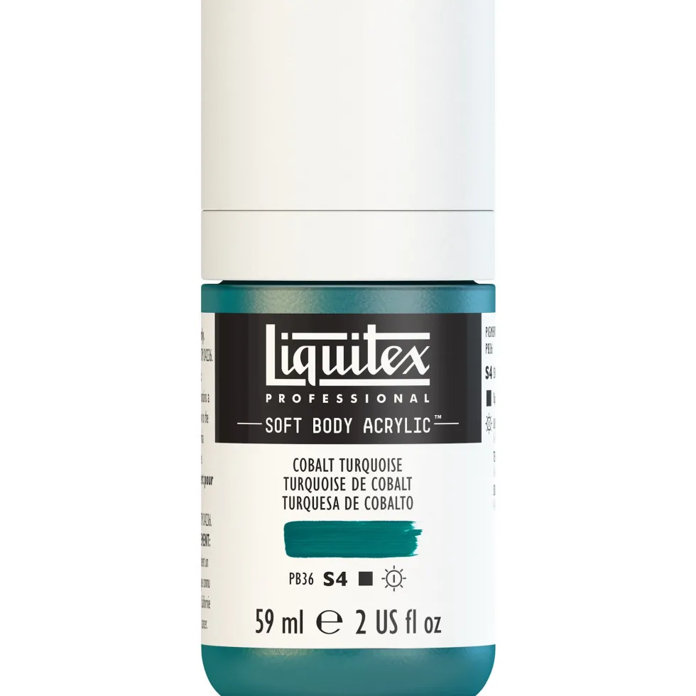 Farba akrylowa Soft Body - Liquitex - Cobalt Turquoise, 59 ml