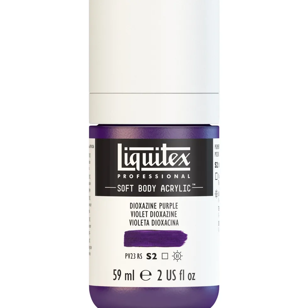Farba akrylowa Soft Body - Liquitex - Dioxazine Purple, 59 ml