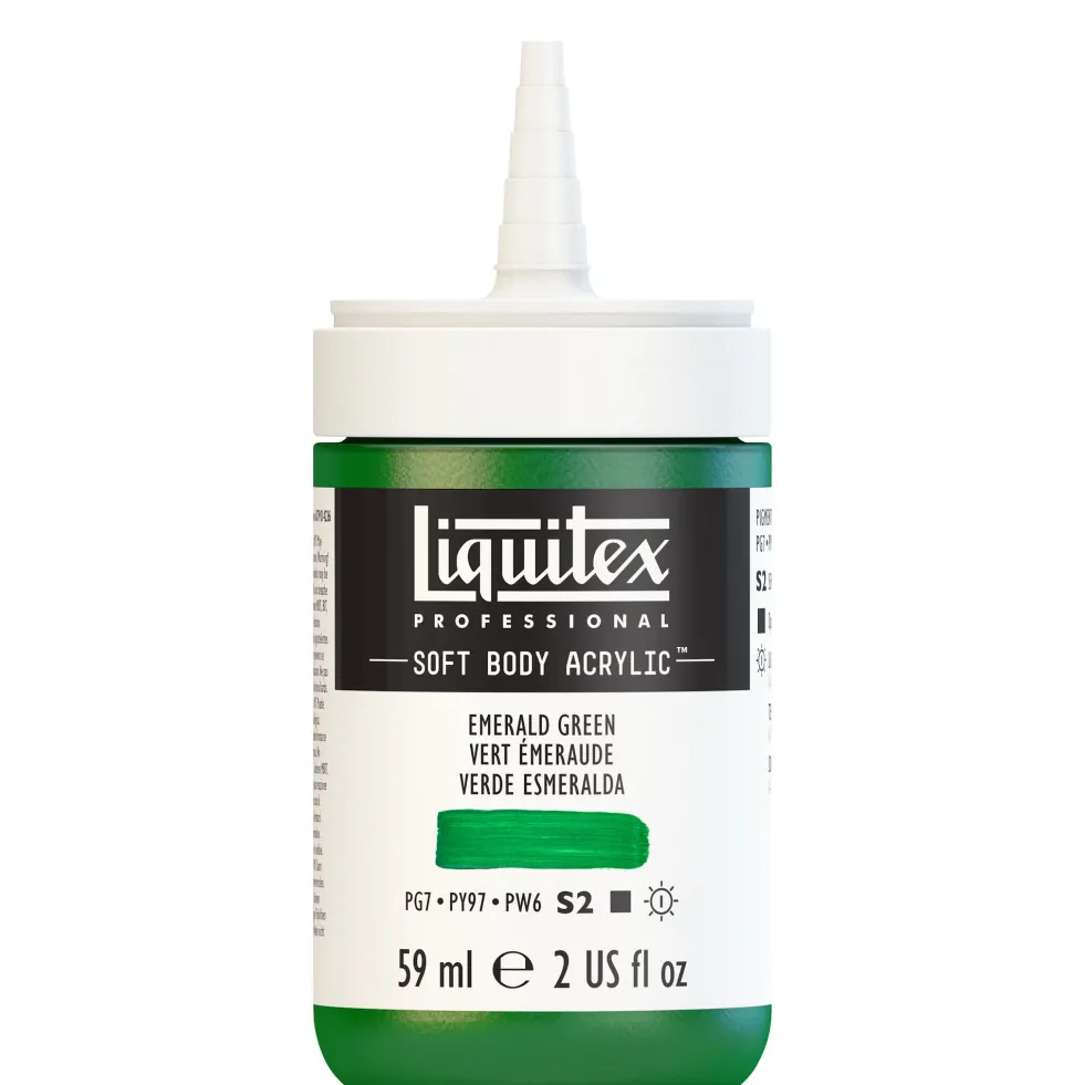 Farba akrylowa Soft Body - Liquitex - Emerald Green, 59 ml