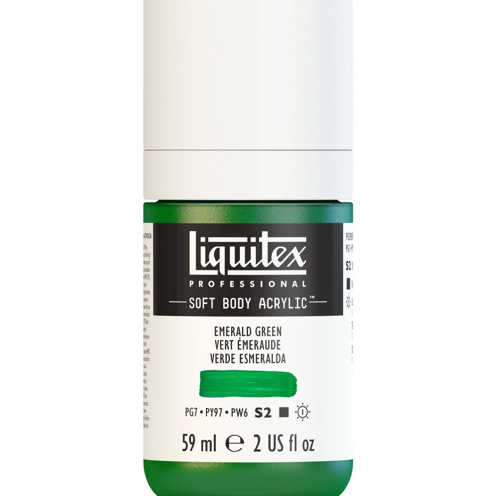 Farba akrylowa Soft Body - Liquitex - Emerald Green, 59 ml