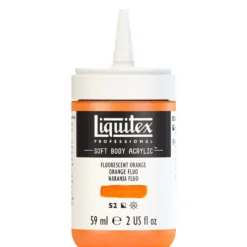 Farba akrylowa Soft Body - Liquitex - Fluo Orange, 59 ml