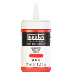 Farba akrylowa Soft Body - Liquitex - Fluo Red, 59 ml