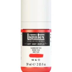 Farba akrylowa Soft Body - Liquitex - Fluo Red, 59 ml