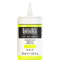 Farba akrylowa Soft Body - Liquitex - Fluo Yellow, 59 ml