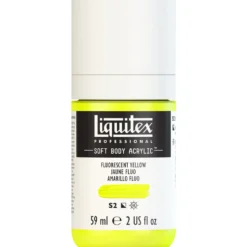 Farba akrylowa Soft Body - Liquitex - Fluo Yellow, 59 ml