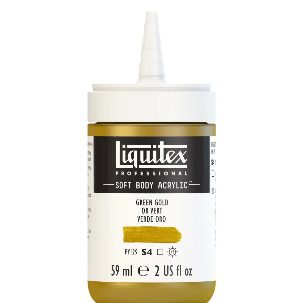 Farba akrylowa Soft Body - Liquitex - Green Gold, 59 ml