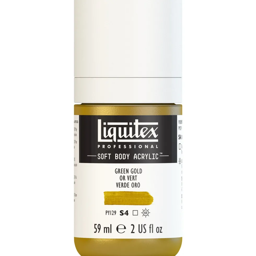 Farba akrylowa Soft Body - Liquitex - Green Gold, 59 ml