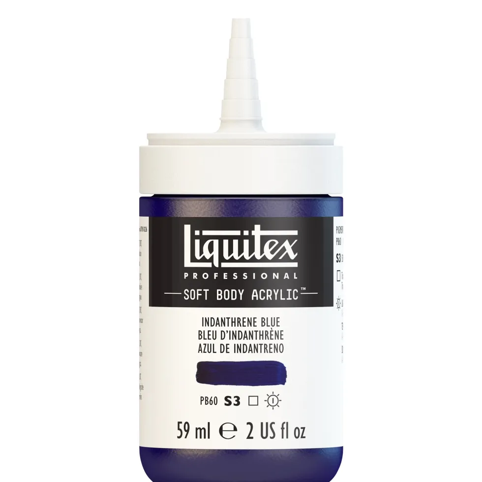 Farba akrylowa Soft Body - Liquitex - Indanthrene Blue, 59 ml