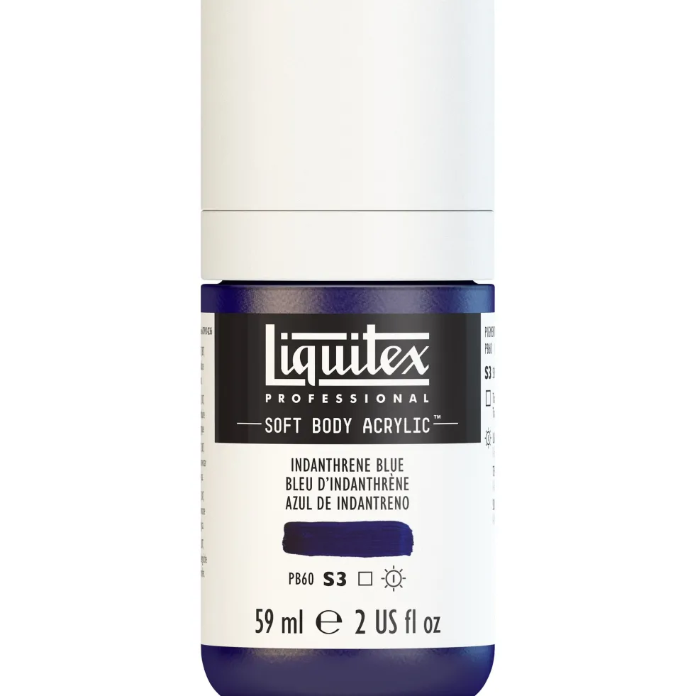 Farba akrylowa Soft Body - Liquitex - Indanthrene Blue, 59 ml