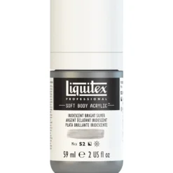 Farba akrylowa Soft Body - Liquitex - Iridescent Bright Silver, 59 ml