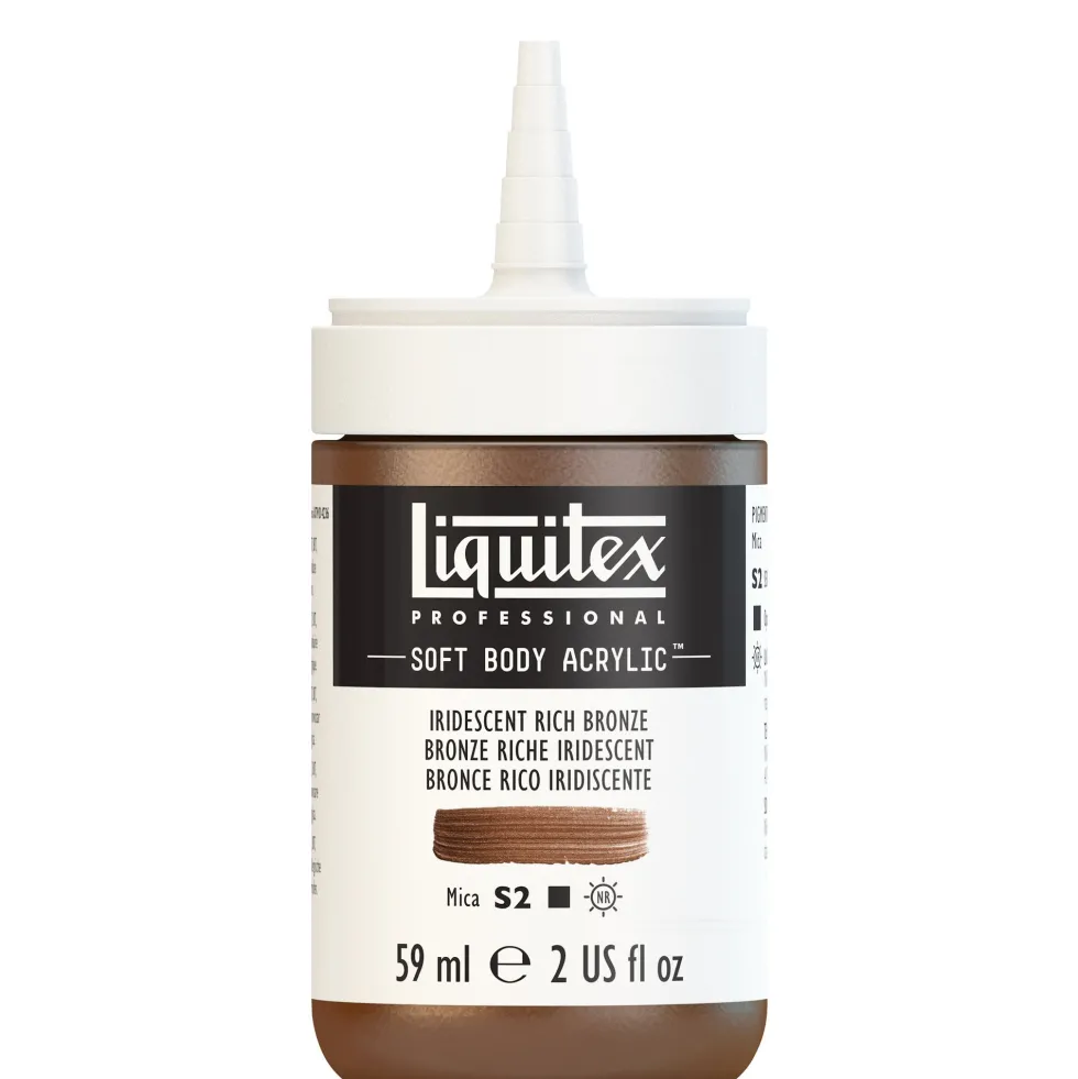 Farba akrylowa Soft Body - Liquitex - Iridescent Rich Bronze, 59 ml
