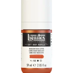 Farba akrylowa Soft Body - Liquitex - Iridescent Rich Copper, 59 ml