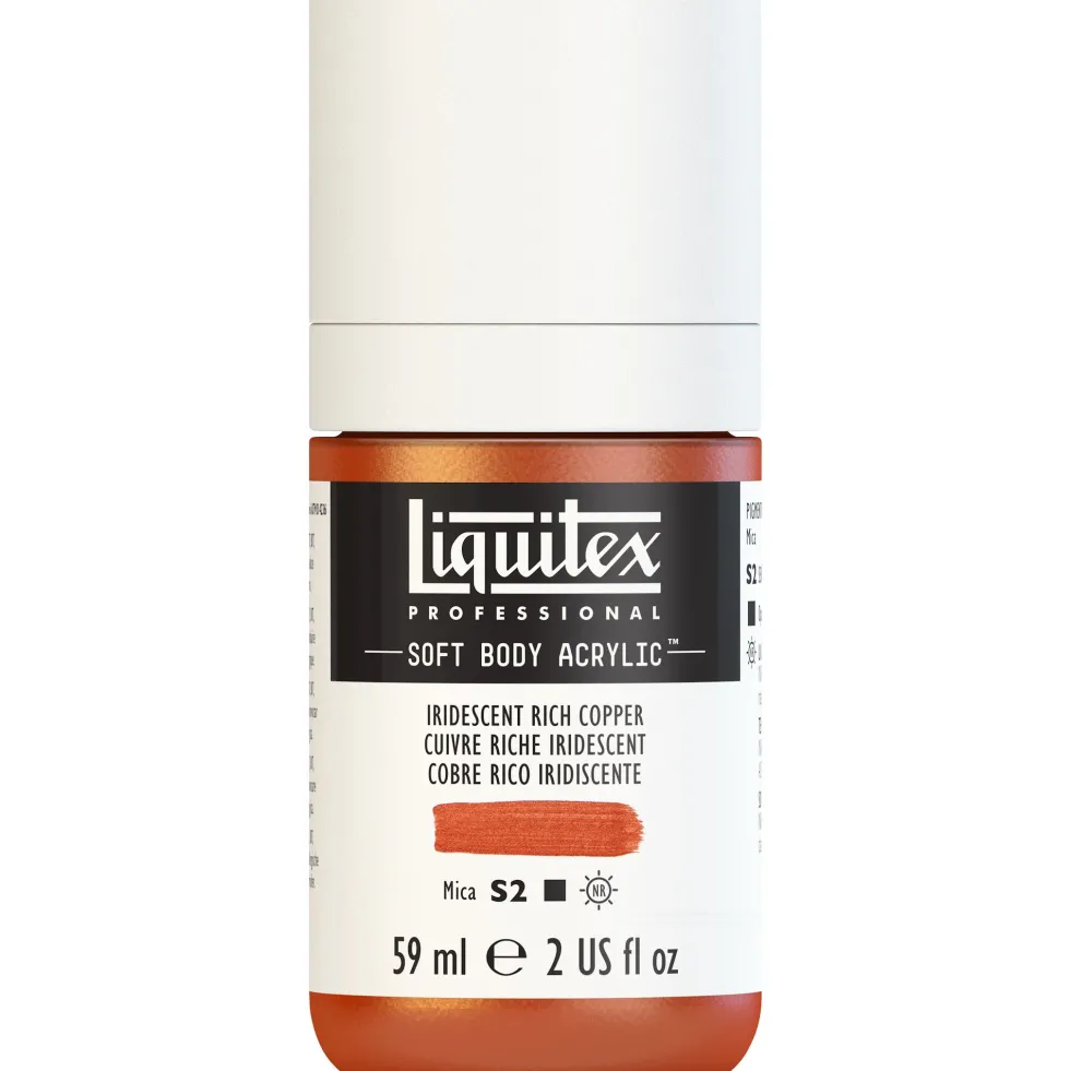 Farba akrylowa Soft Body - Liquitex - Iridescent Rich Copper, 59 ml