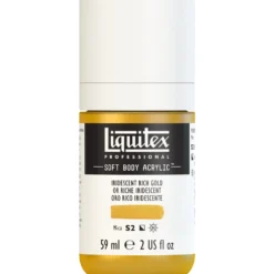 Farba akrylowa Soft Body - Liquitex - Iridescent Rich Gold, 59 ml