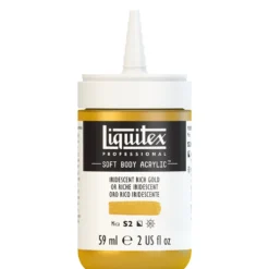 Farba akrylowa Soft Body - Liquitex - Iridescent Rich Gold, 59 ml