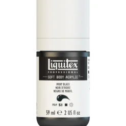 Farba akrylowa Soft Body - Liquitex - Ivory Black, 59 ml
