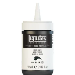 Farba akrylowa Soft Body - Liquitex - Ivory Black, 59 ml