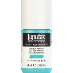 Farba akrylowa Soft Body - Liquitex - Light Blue Permanent, 59 ml