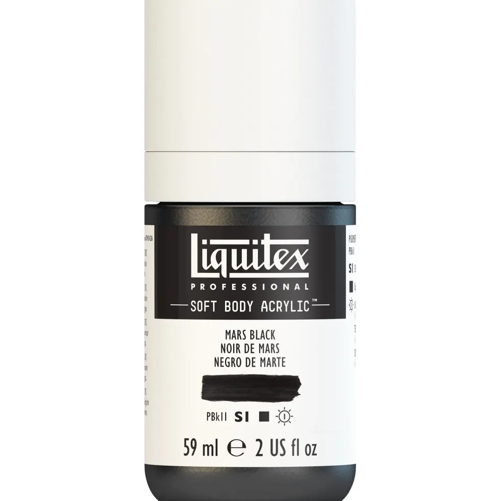 Farba akrylowa Soft Body - Liquitex - Mars Black, 59 ml