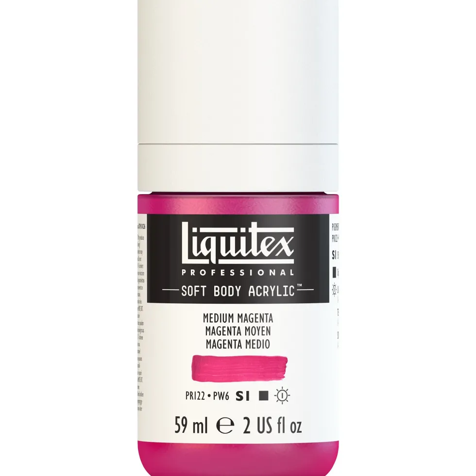 Farba akrylowa Soft Body - Liquitex - Medium Magenta, 59 ml