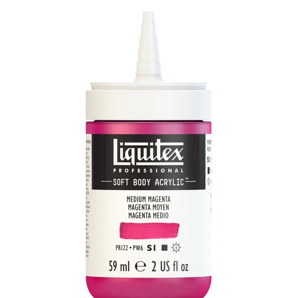 Farba akrylowa Soft Body - Liquitex - Medium Magenta, 59 ml