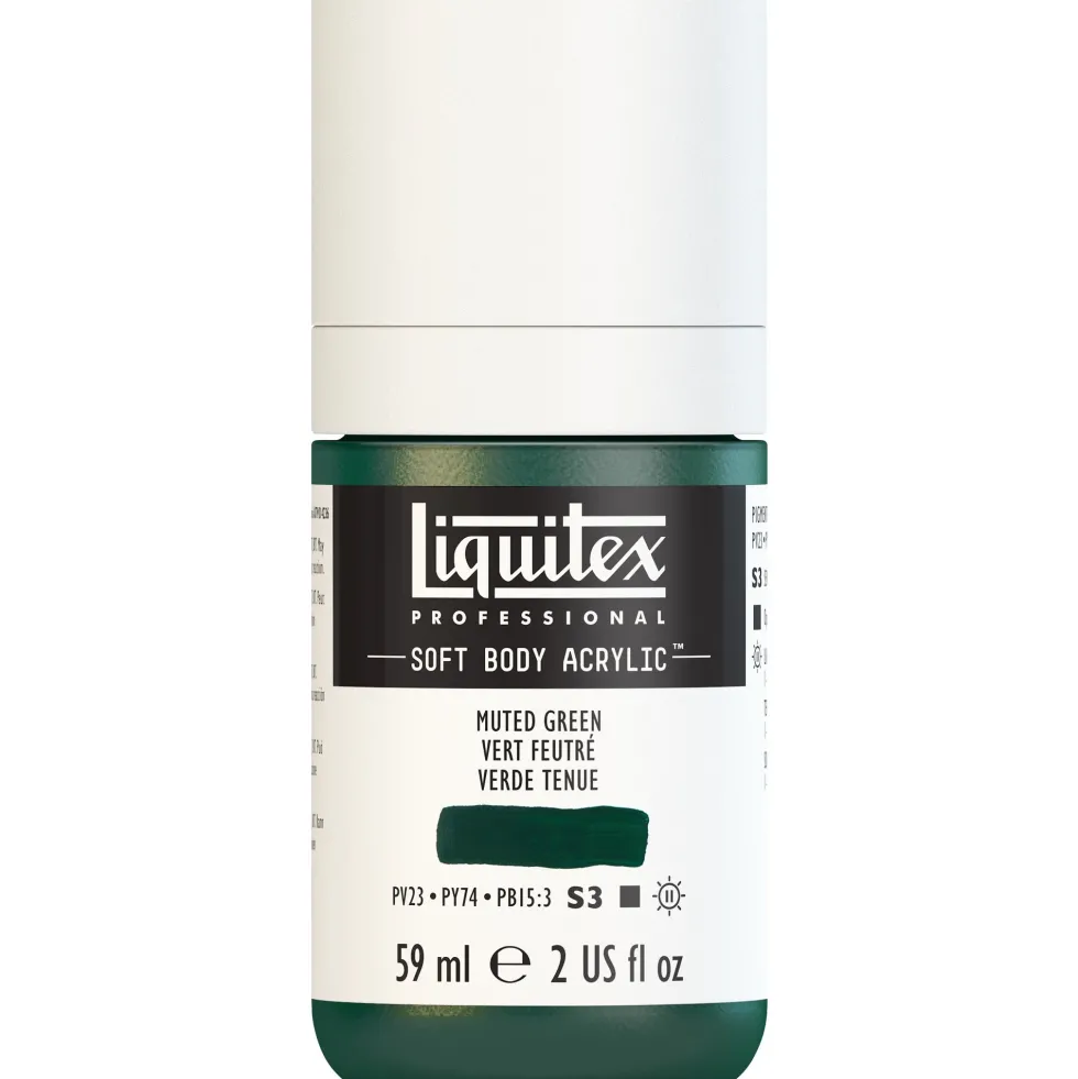 Farba akrylowa Soft Body - Liquitex - Muted Green, 59 ml