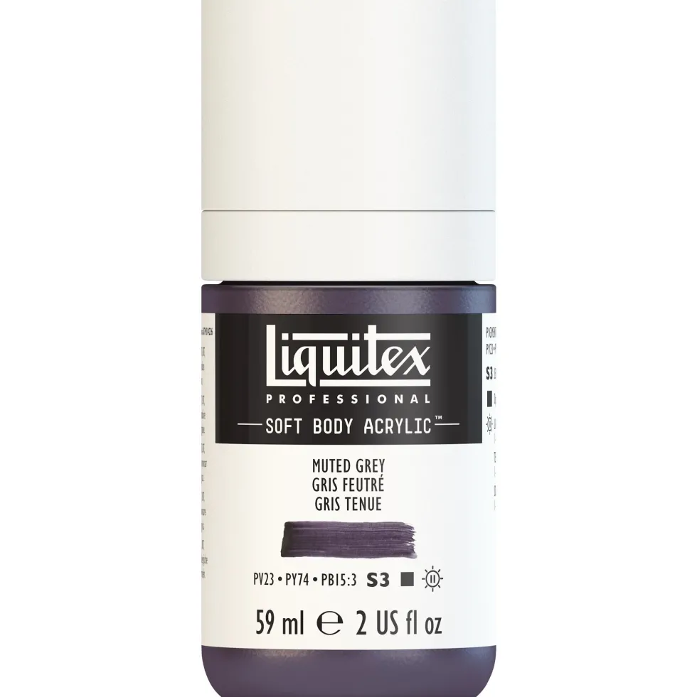 Farba akrylowa Soft Body - Liquitex - Muted Grey, 59 ml