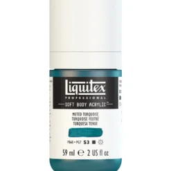 Farba akrylowa Soft Body - Liquitex - Muted Turquoise, 59 ml