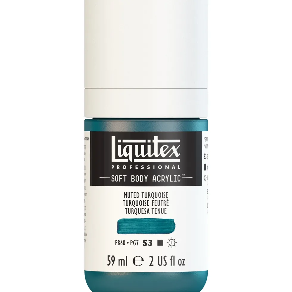Farba akrylowa Soft Body - Liquitex - Muted Turquoise, 59 ml