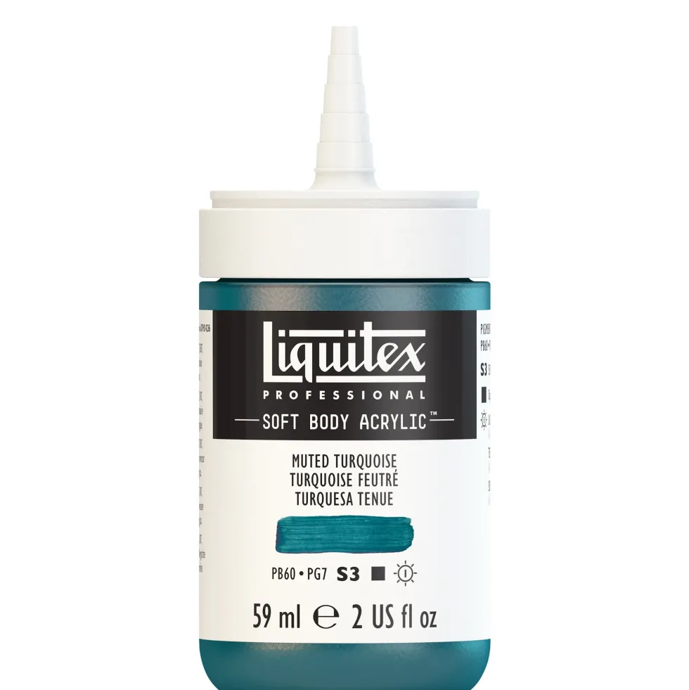 Farba akrylowa Soft Body - Liquitex - Muted Turquoise, 59 ml
