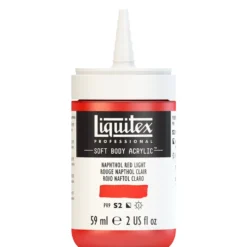 Farba akrylowa Soft Body - Liquitex - Naphthol Red Light, 59 ml