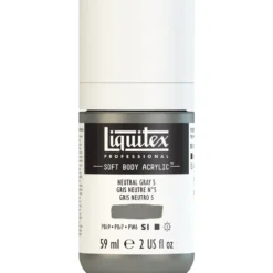 Farba akrylowa Soft Body - Liquitex - Neutral Gray 5, 59 ml