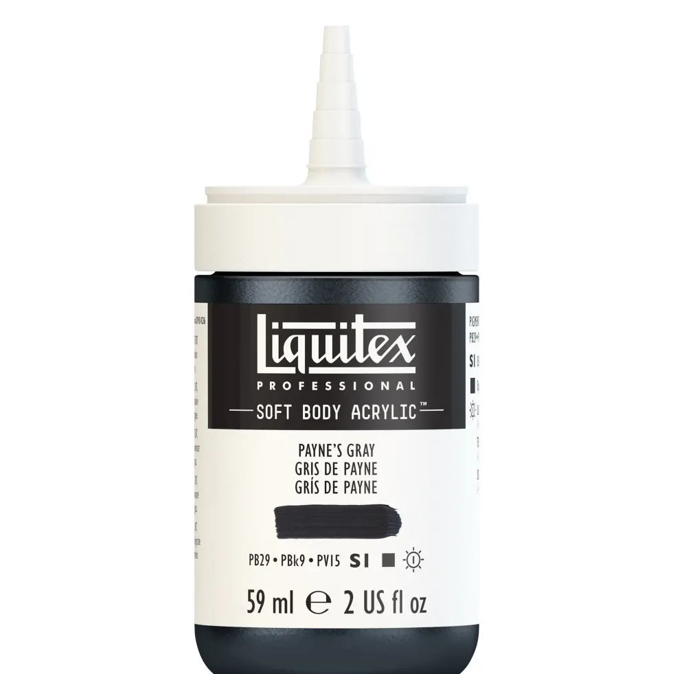 Farba akrylowa Soft Body - Liquitex - Payne's Gray, 59 ml
