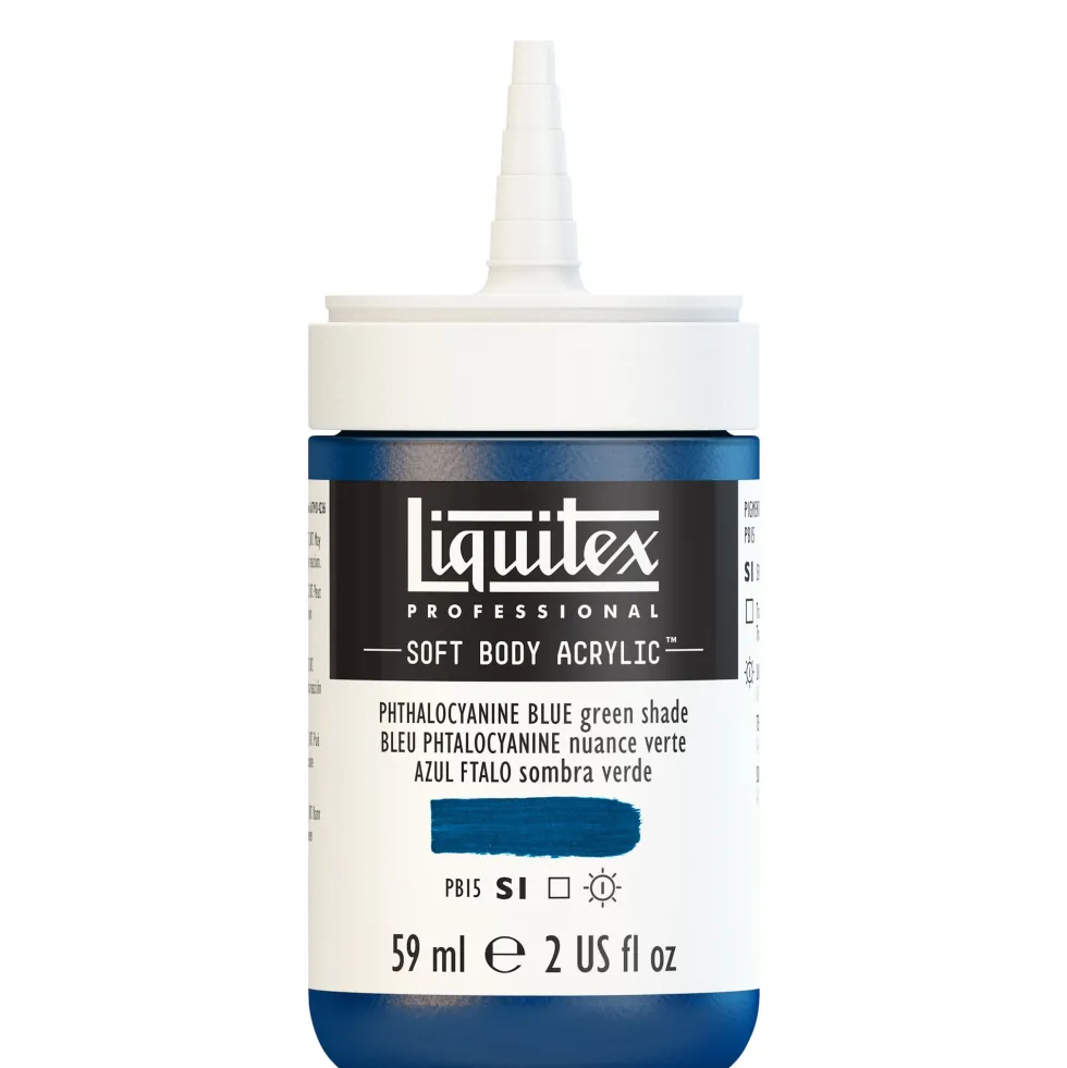 Farba akrylowa Soft Body - Liquitex - Phthalocyanine Blue Green Shade, 59 ml